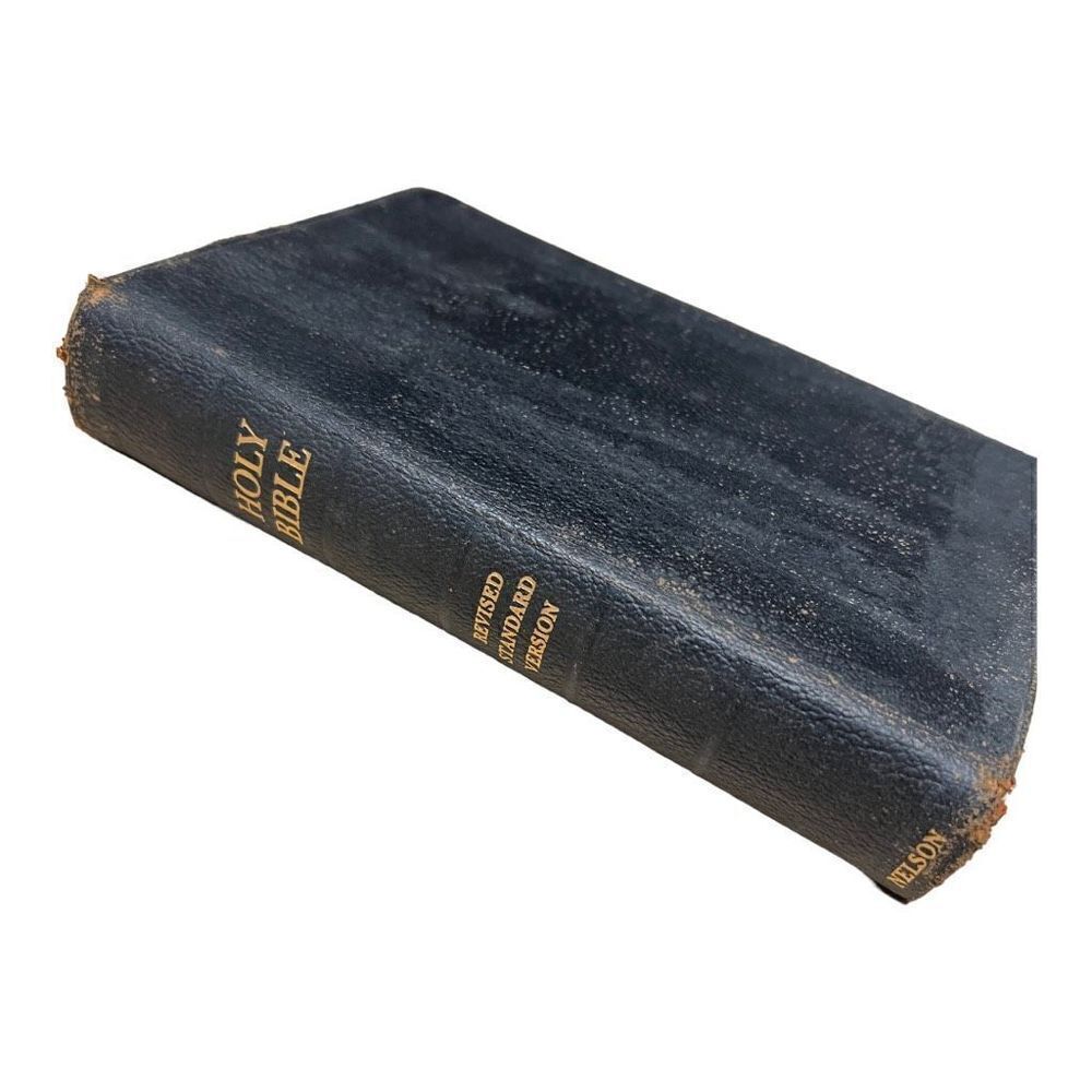 Vintage Holy Bible Revised Standard Version 1952 Thomas Nelson Black RSV Leather